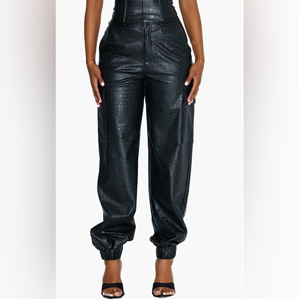 NWT Naked Wardrobe Faux Croc Pants